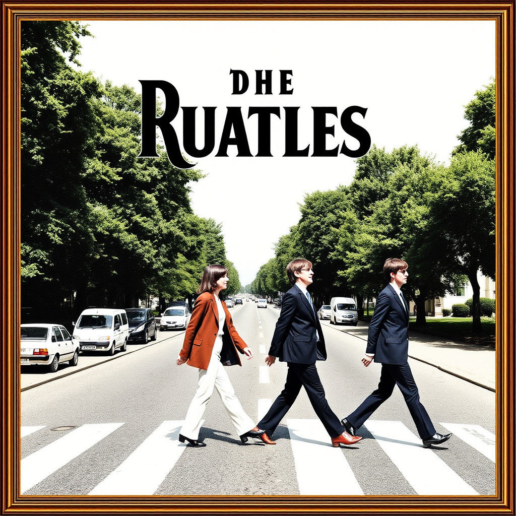 The Rutles on Abbey Road Album Cover