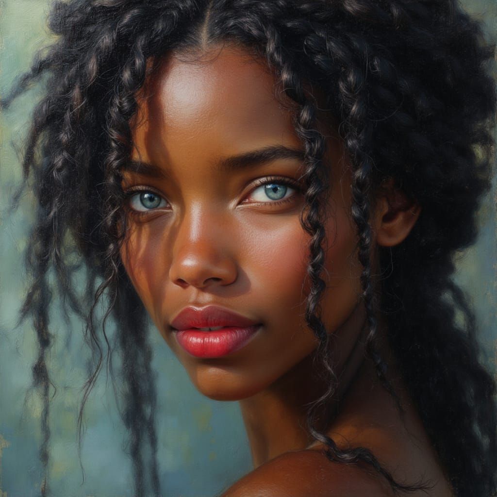 Ethereal African Goddess in Vogue Style