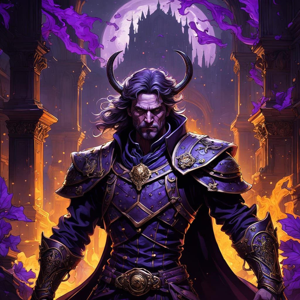 Dnd Armidillian gunslinger shooting from his wrists. Eyes glowing purple.