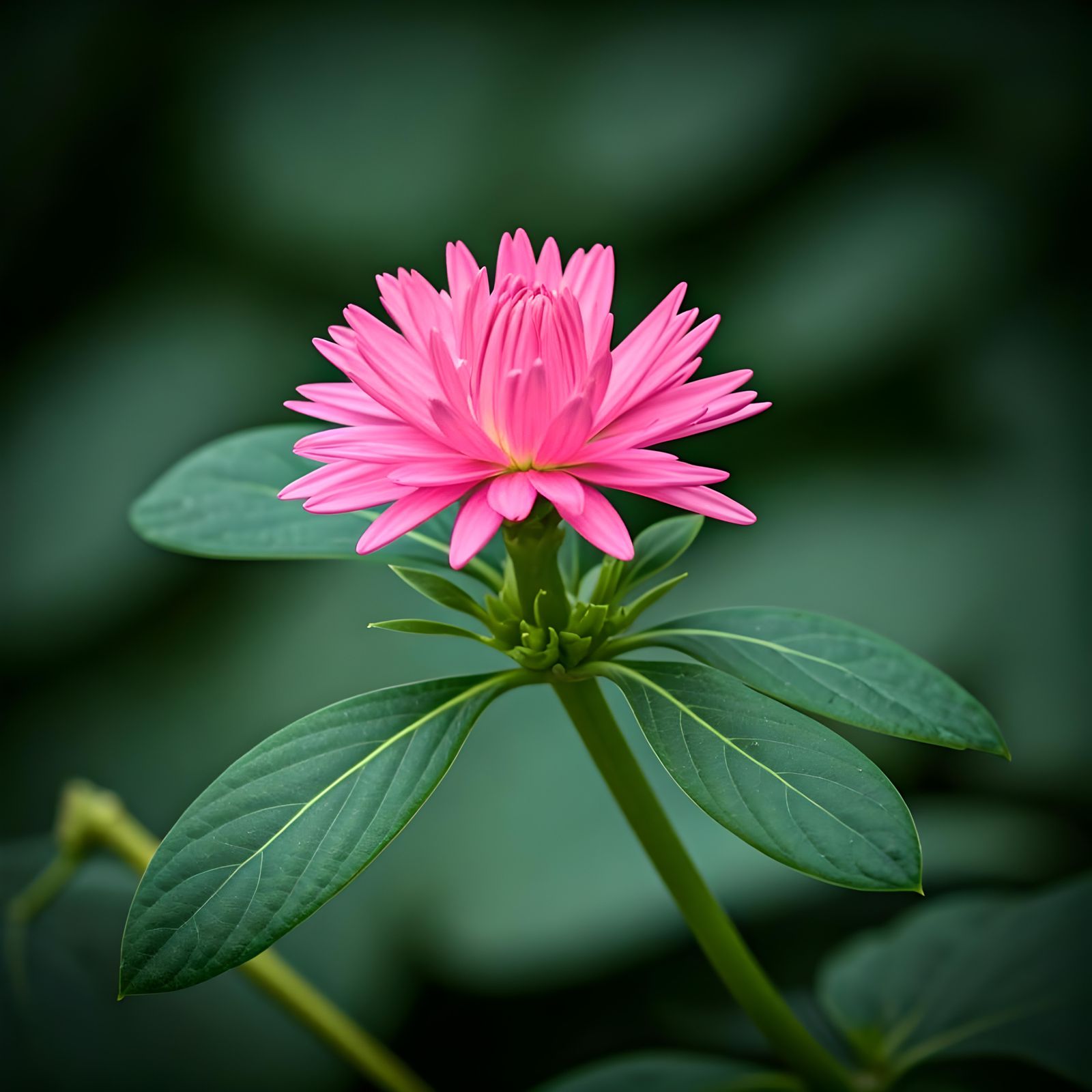 Pink Mussaenda Flower with Lush Green Background