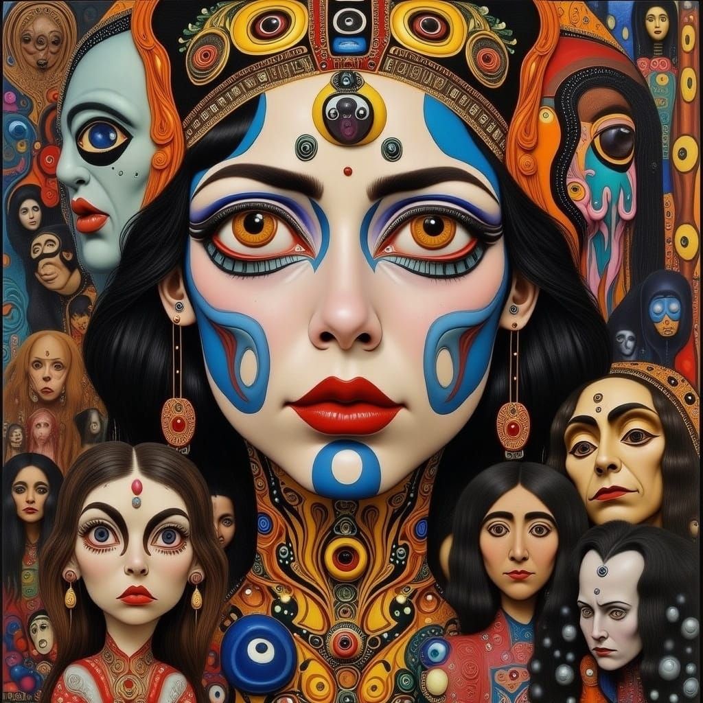 Surreal Cubist Landscape in Neo-Cubist Style