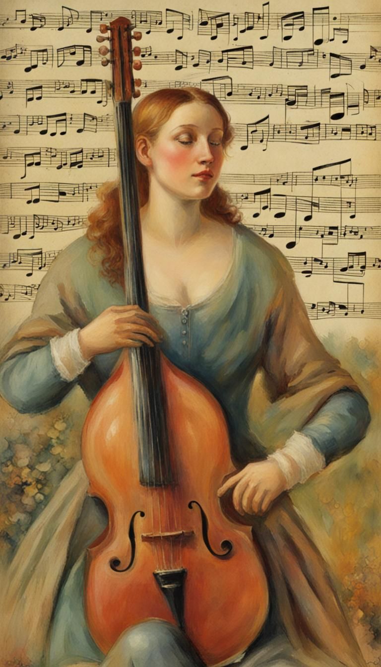 Musical Landscape in Impressionist Style