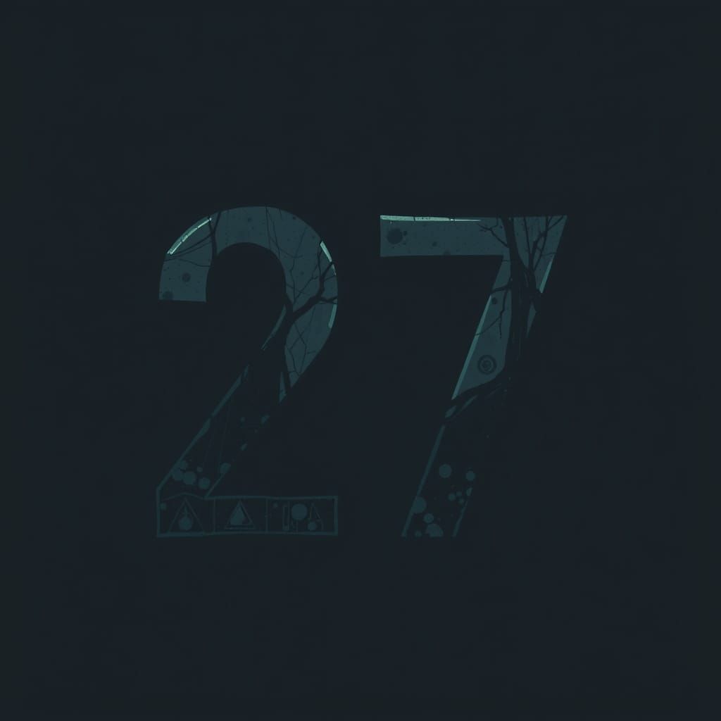Mysterious Number 27 in Dark, Moody Illustration
