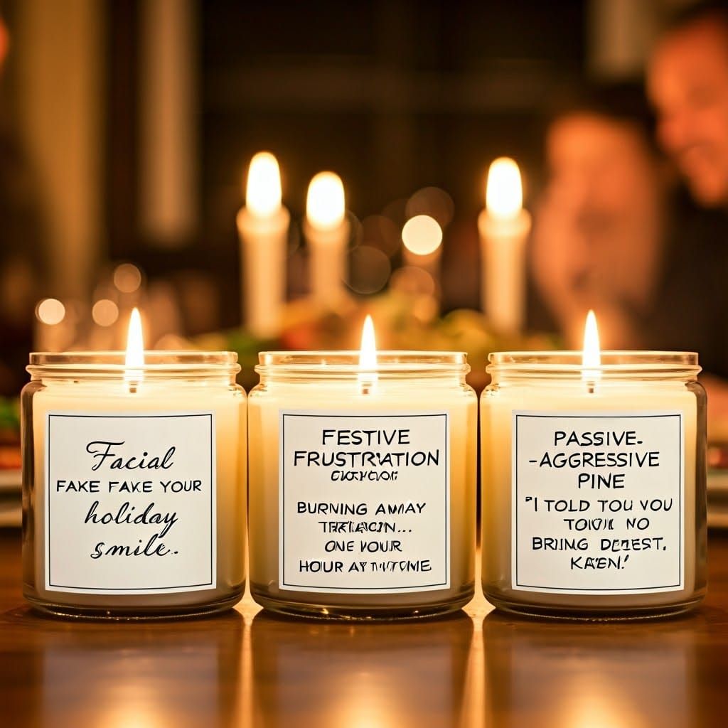 Holiday Candles with Sassy Sentiments