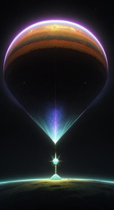 Metallic Alien Planet in a Neo-Surrealist Style