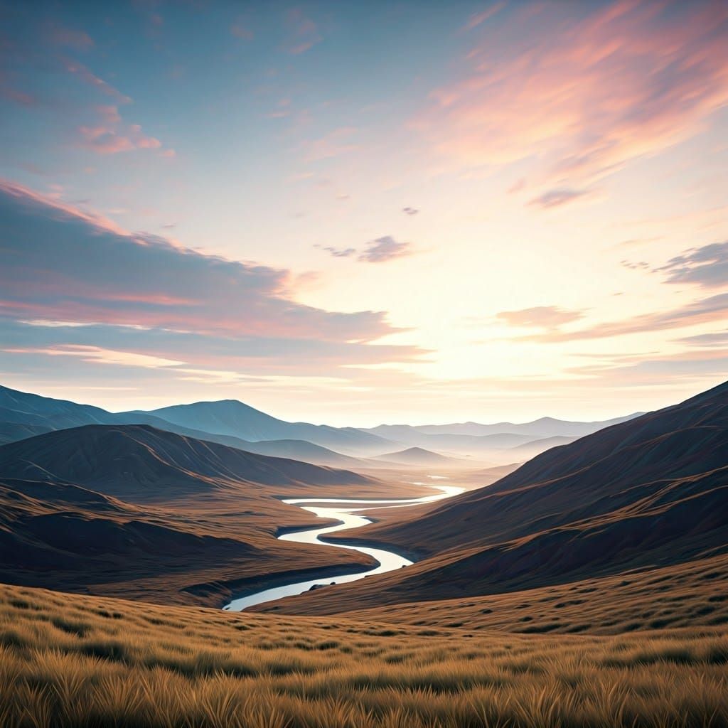 Surreal Fantasy Landscape in Earthy Tones