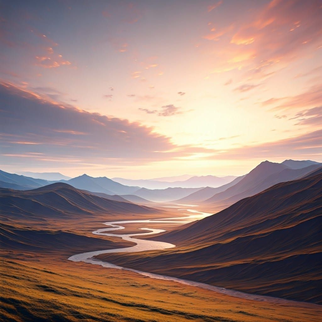 Ethereal Landscape in Soft Earthy Tones