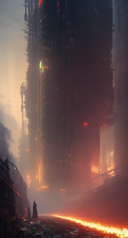 Post-Apocalyptic Consumerism in a Firey Landscape