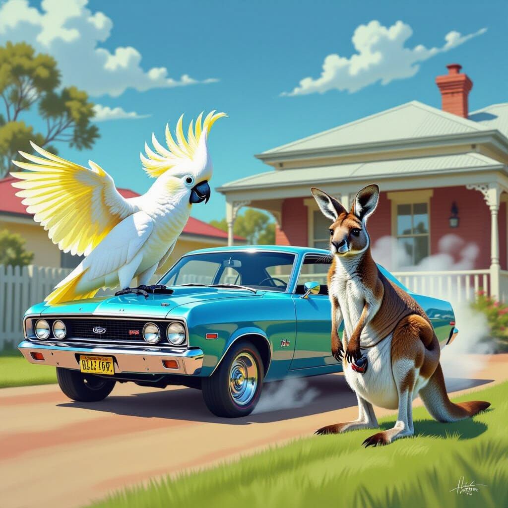 Cockatoo Burnout in Falcon with Kangaroo by Bungalow