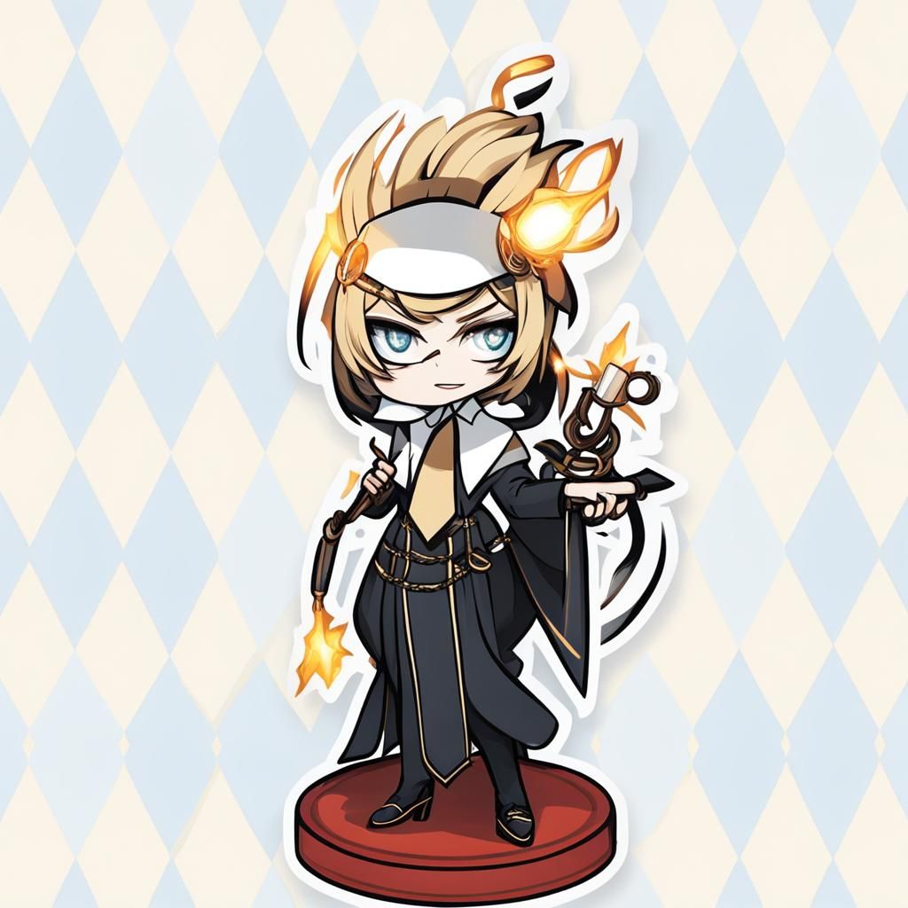 Stylized Nun Character in Contemporary Style