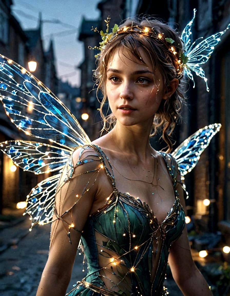 Hyperdetailed Light Fairy in a Cinematic Style