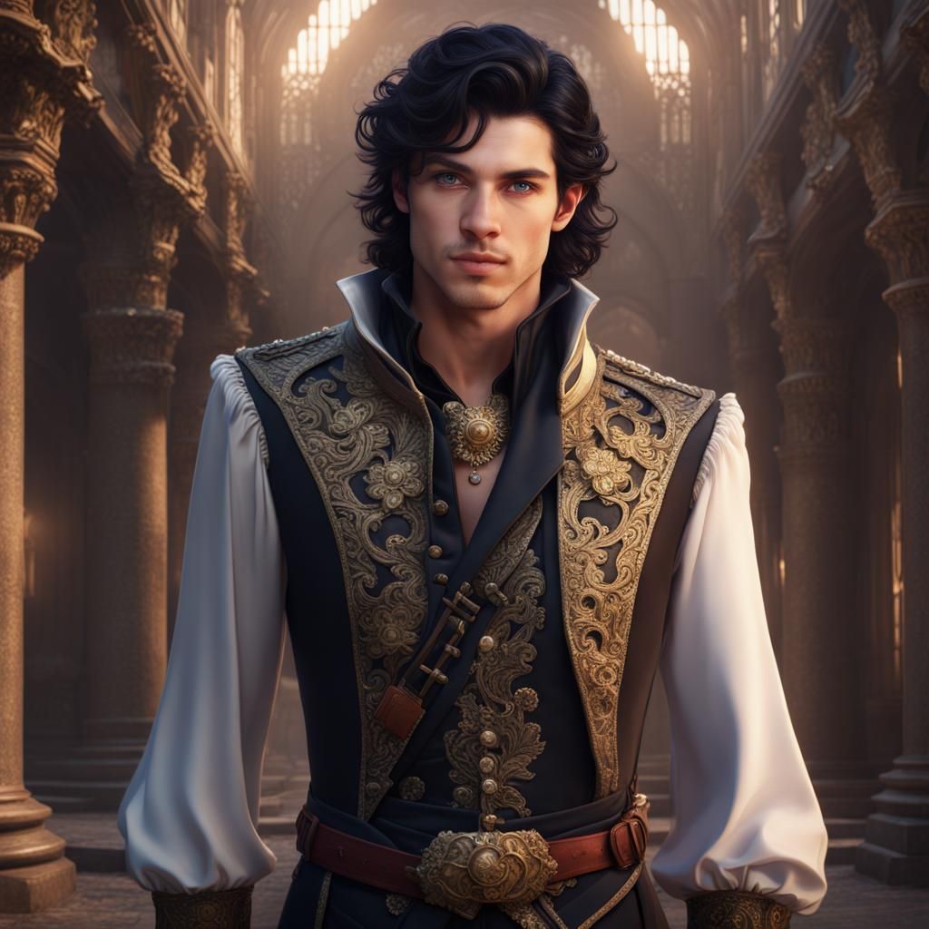 Princely Young Man in Detailed Matte Painting