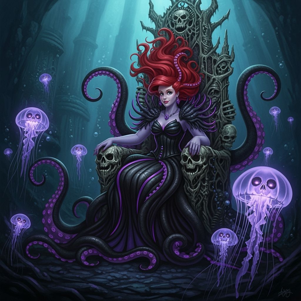 Ariel as Ursula in Gothic Biomechanical Style