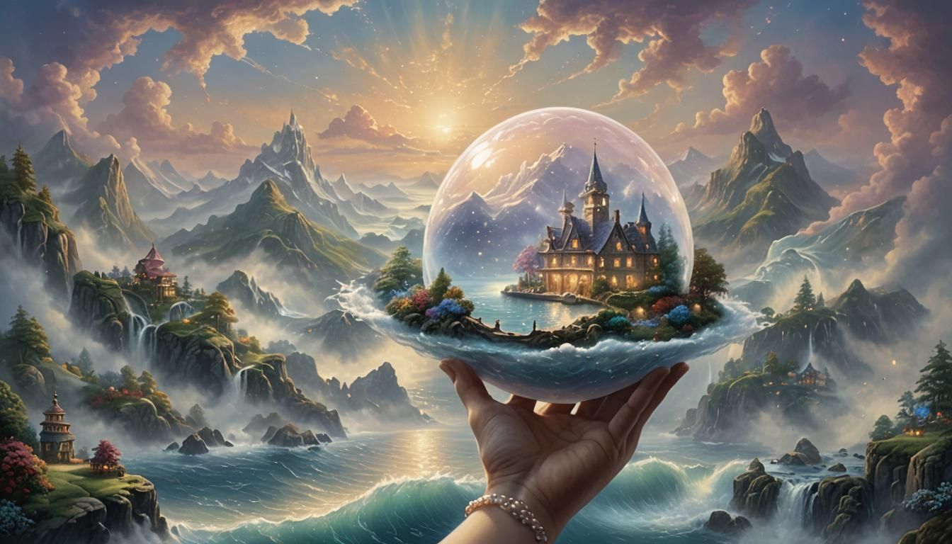 Ethereal World Inside a Pearl