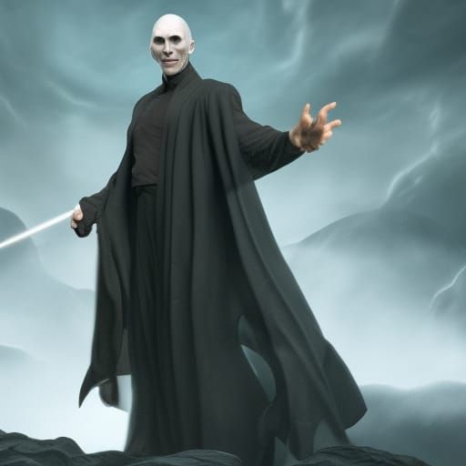 Detailed Dark Fantasy Painting of Voldemort