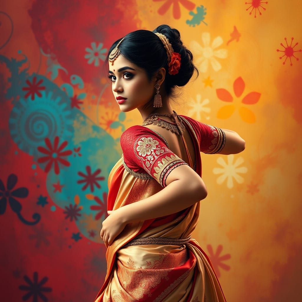 Indian Princess in Traditional Dance Attire