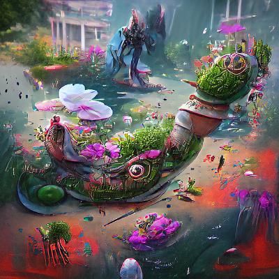 Overgrown Garden Consumes All, Painterly Style