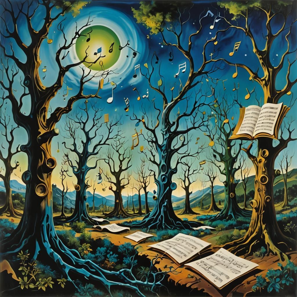 Surreal Music Landscape in Dali Style