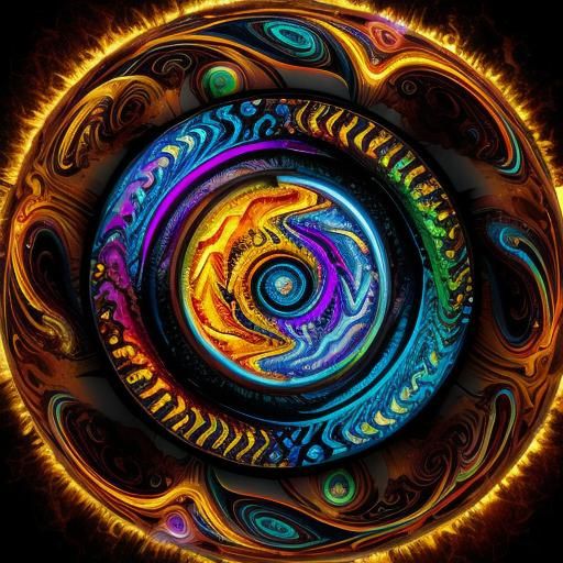 Surreal Dreamscape of Abstract Shapes and Vibrant Colors