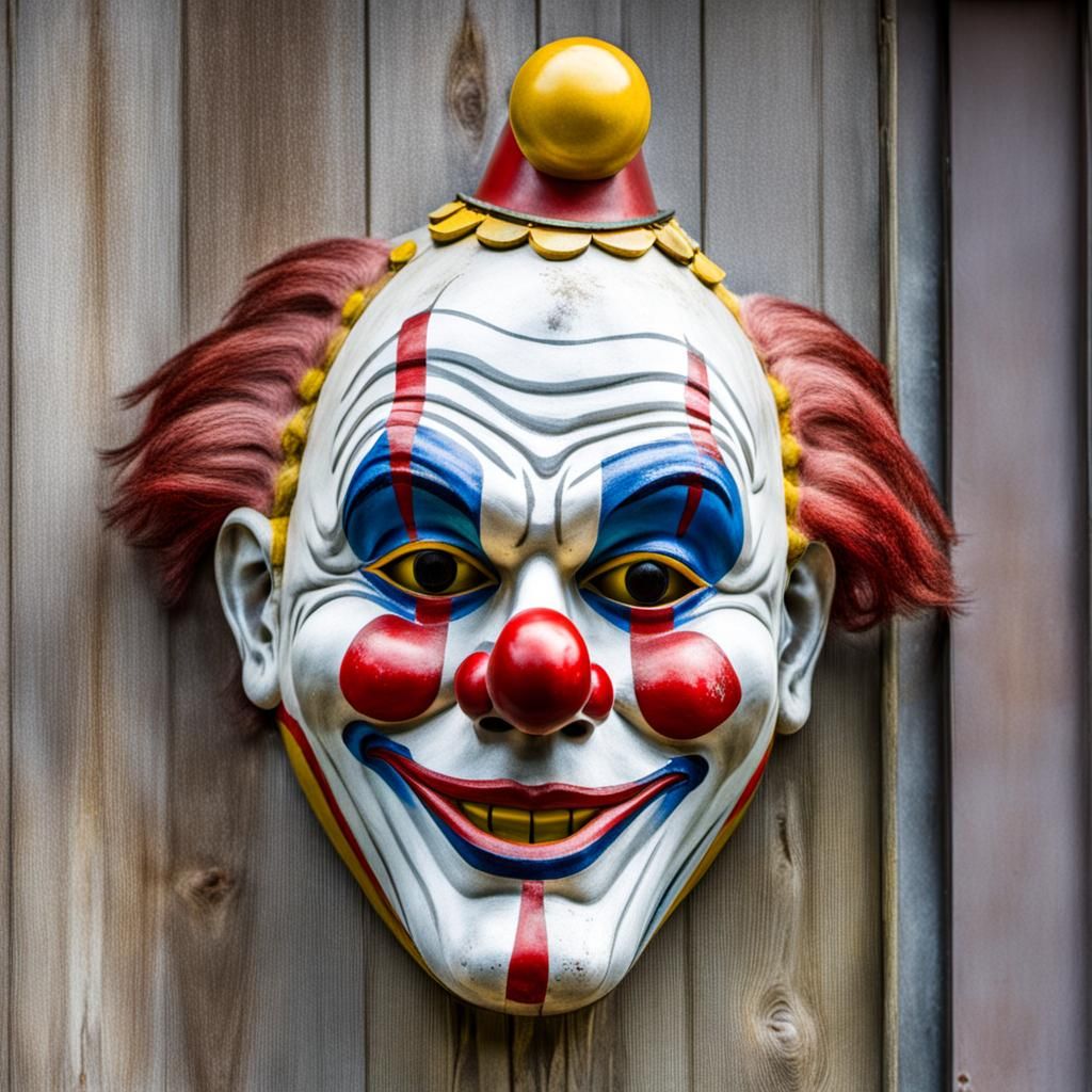 Festive Clown Mask for Mardi Gras Celebrations