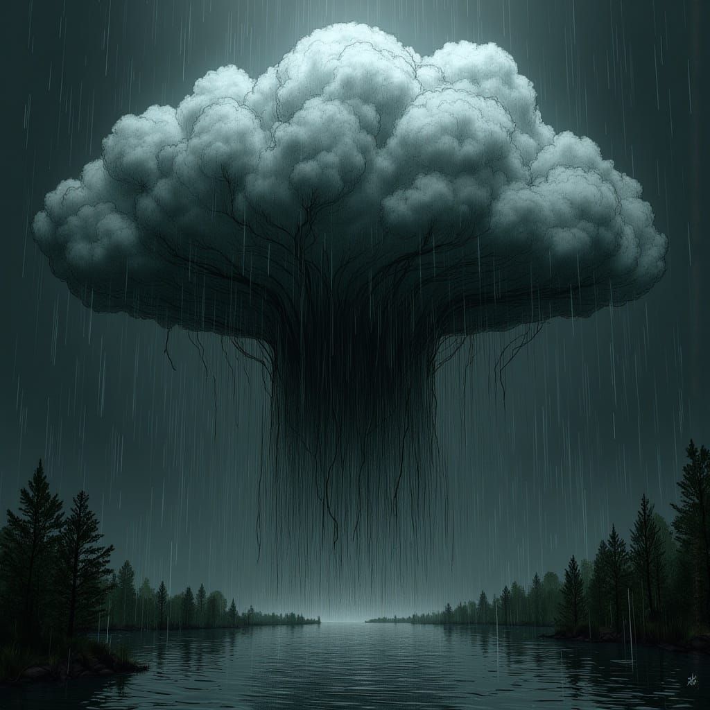 Gloomy Gus: The Raincloud Shaman in Hyperrealism