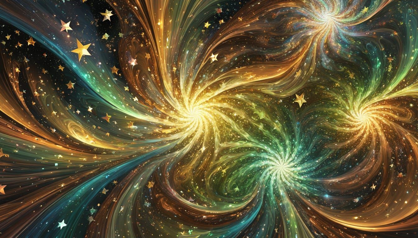 Dazzling Celestial Vortex in Iridescent Hues