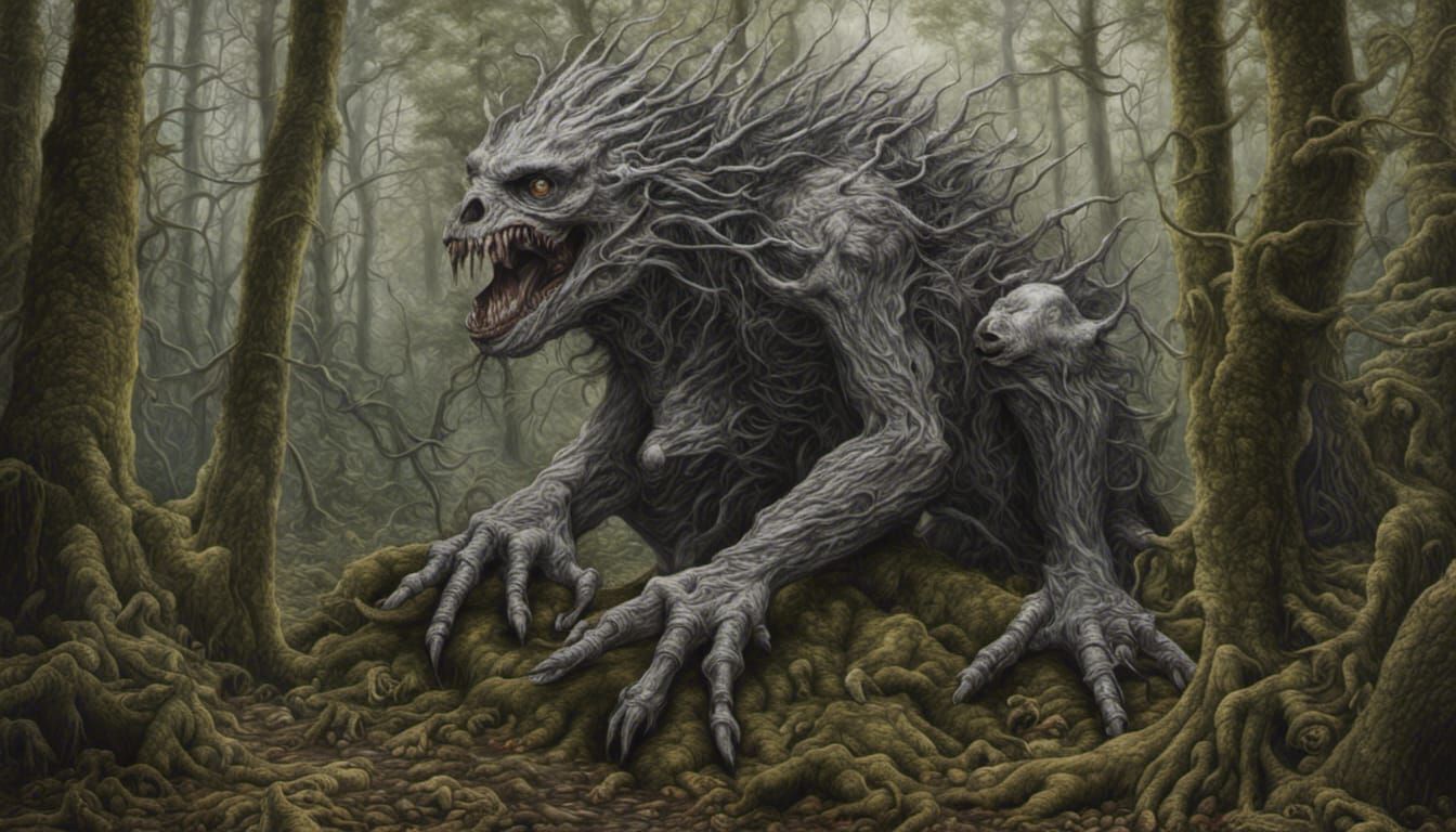 twiggy monster in the woods