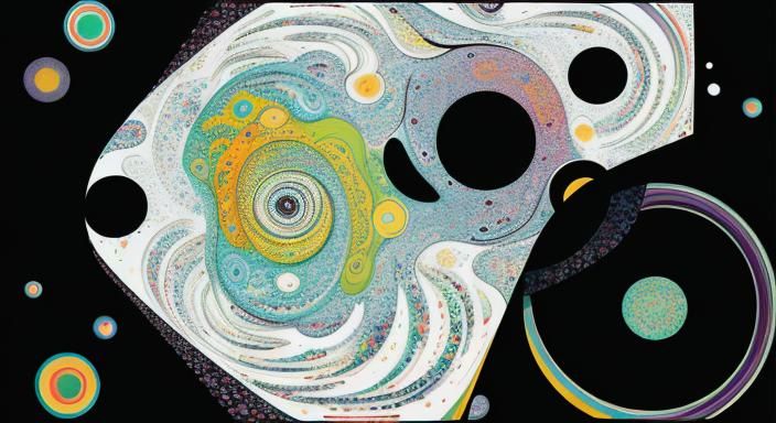 Kaleidoscopic River in Surreal Digital Art Style