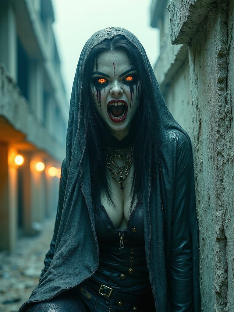 Terrifying Ghoul Emerges from Dieselpunk Ruins