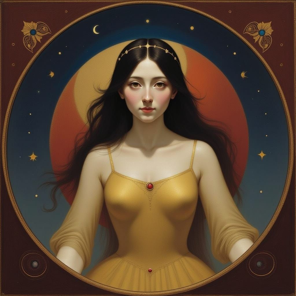 Baroque Space Goddess in Ethereal Splendor