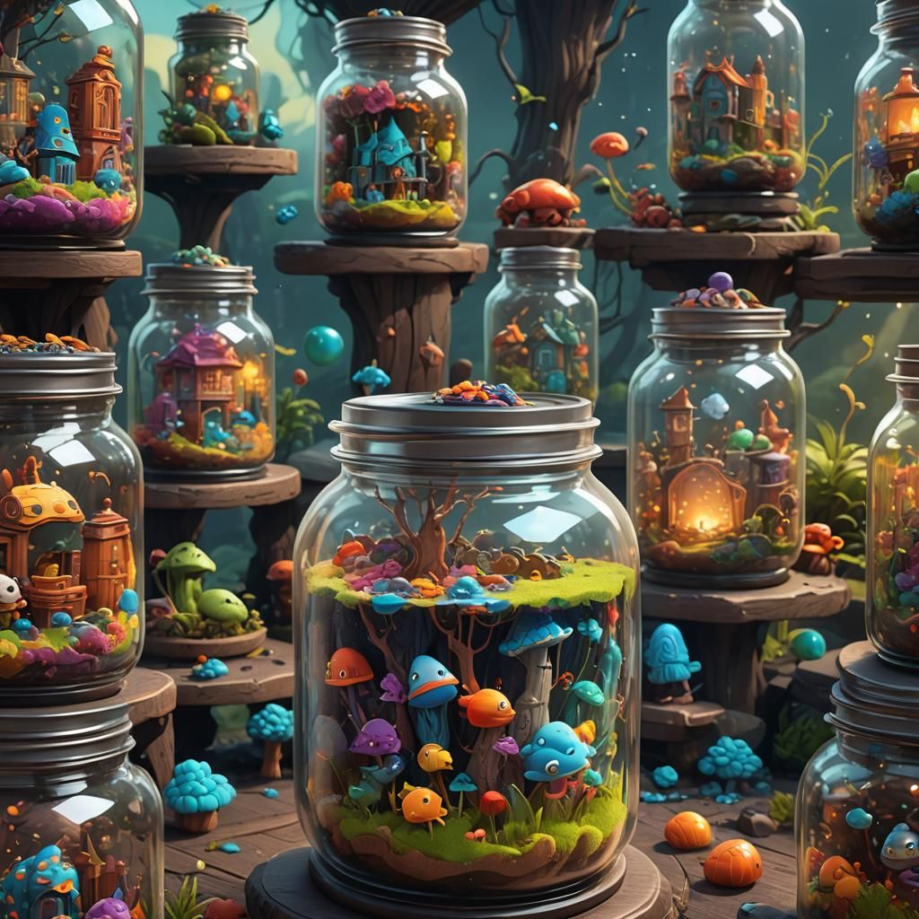 Cartoon Movie in a Jar: 8K Resolution