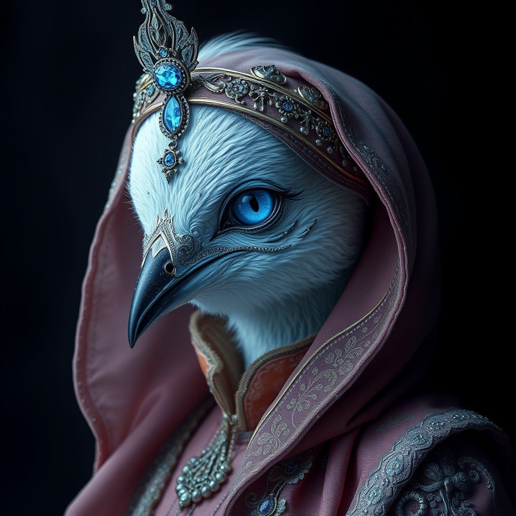 Warrior Princess with Feathered Armor Digital Art