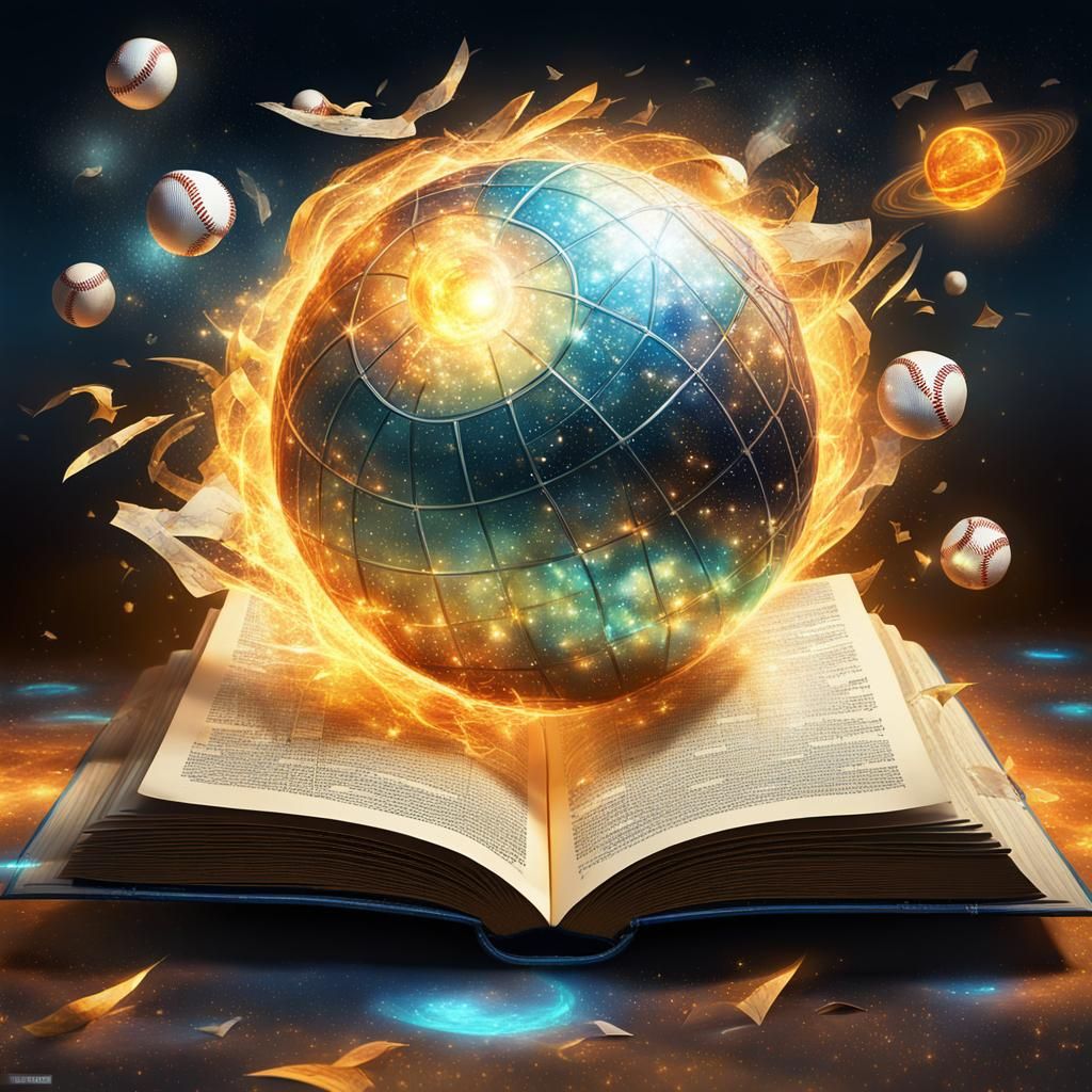 Astral Fantasy Book with Holographic Figures