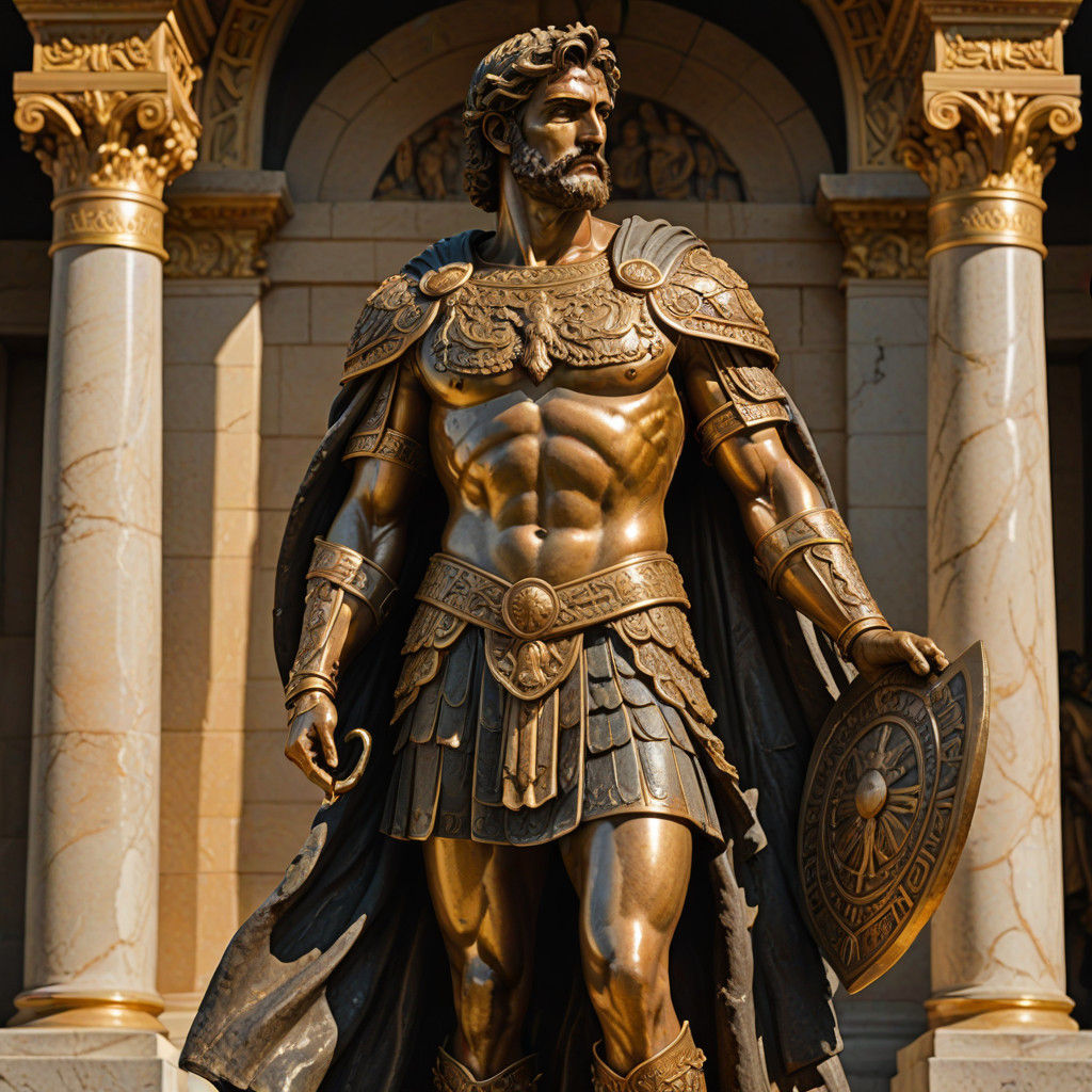 Heroic Bronze Masterpiece in Classical Style