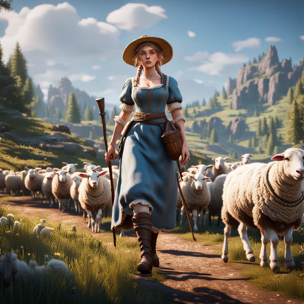 Little Bo Peep Searches for Sheep: 3D Game Art
