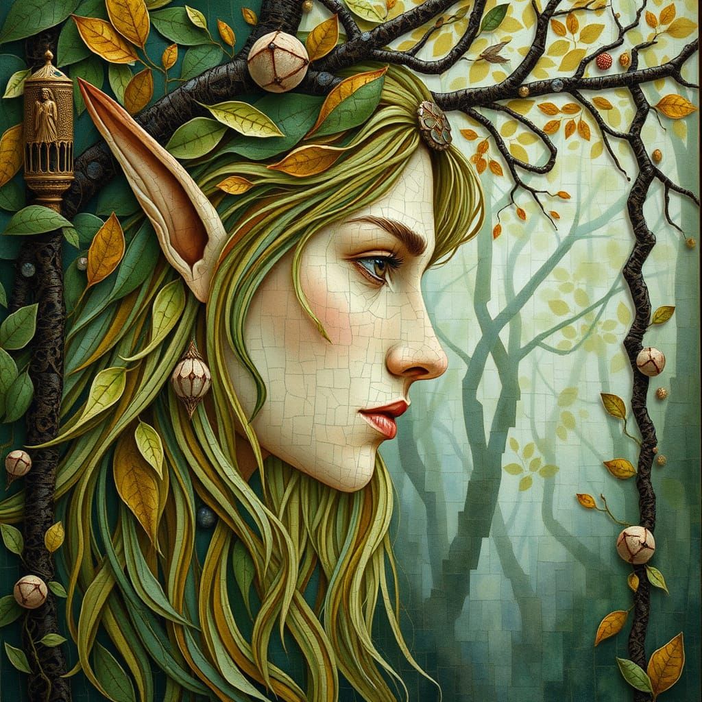 Ethereal Elf Lord in Autumn Forest