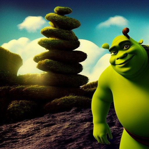 Shrek Under Holy Sunshine on the Moon