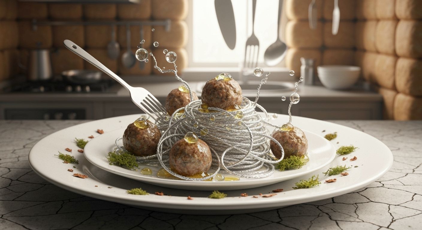 Surreal Spaghetti of Silver and Stone