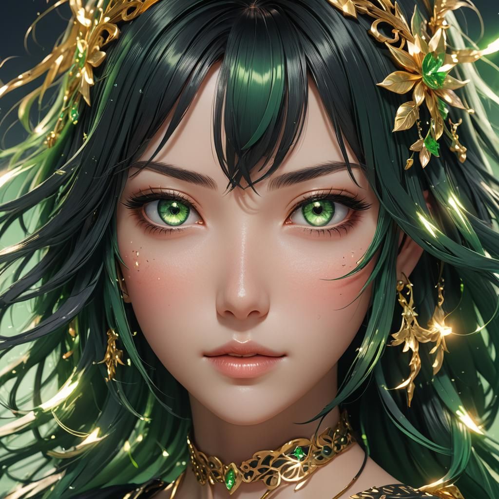 Anime Girl Portrait in 3D Art Style