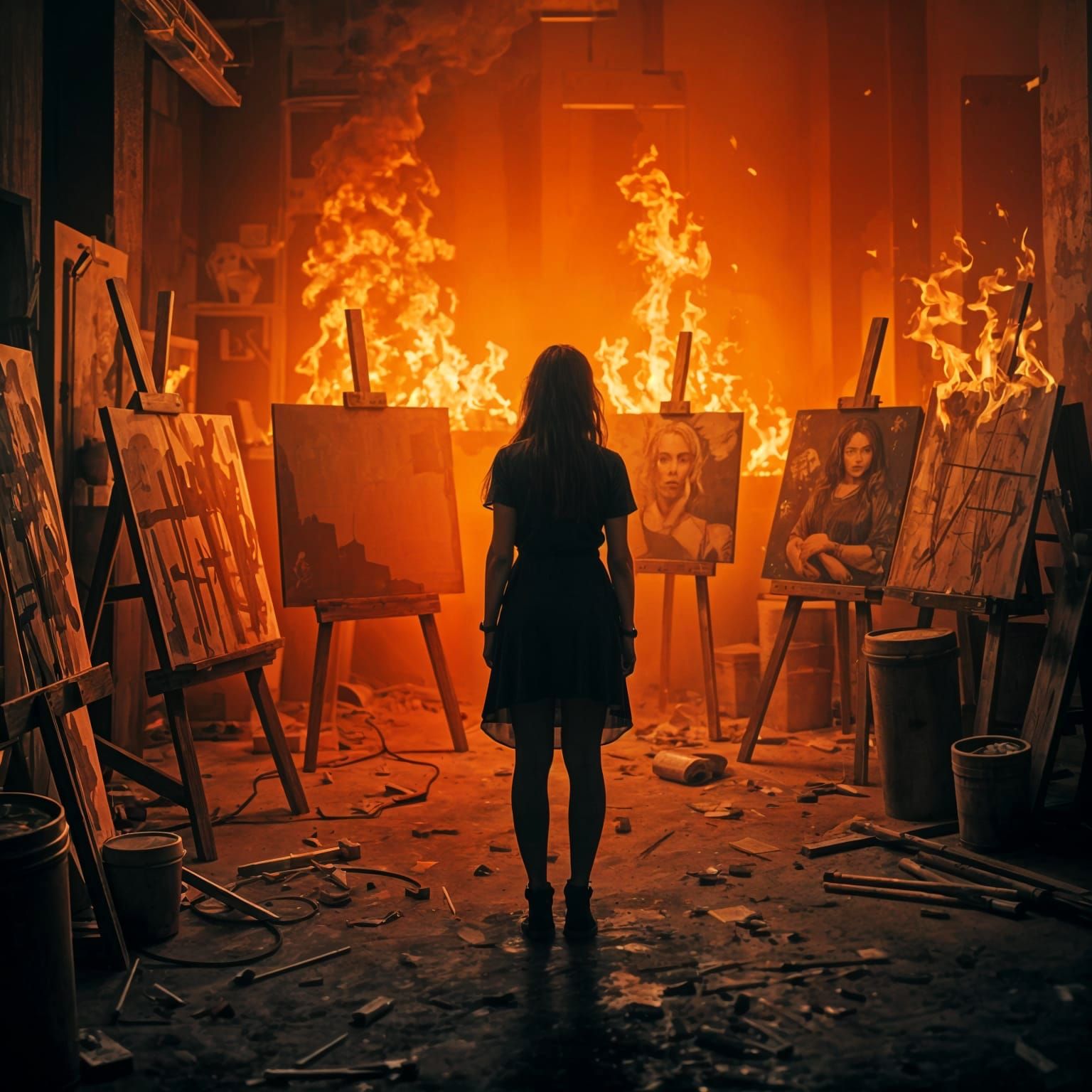 Conceptual Art: Grief in Burning Emptiness