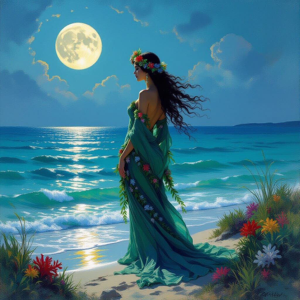 Earth Goddess Emerges: An Impressionist Vision