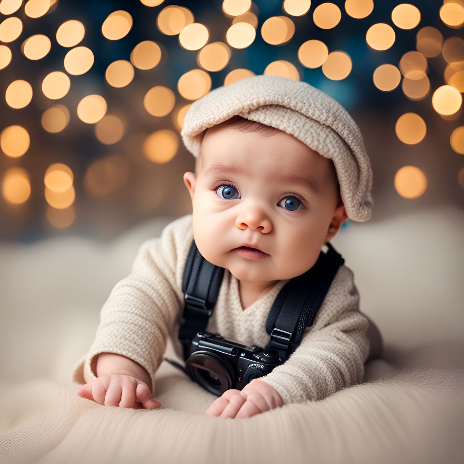 Adorable Baby Portrait in Professional Photography Style
