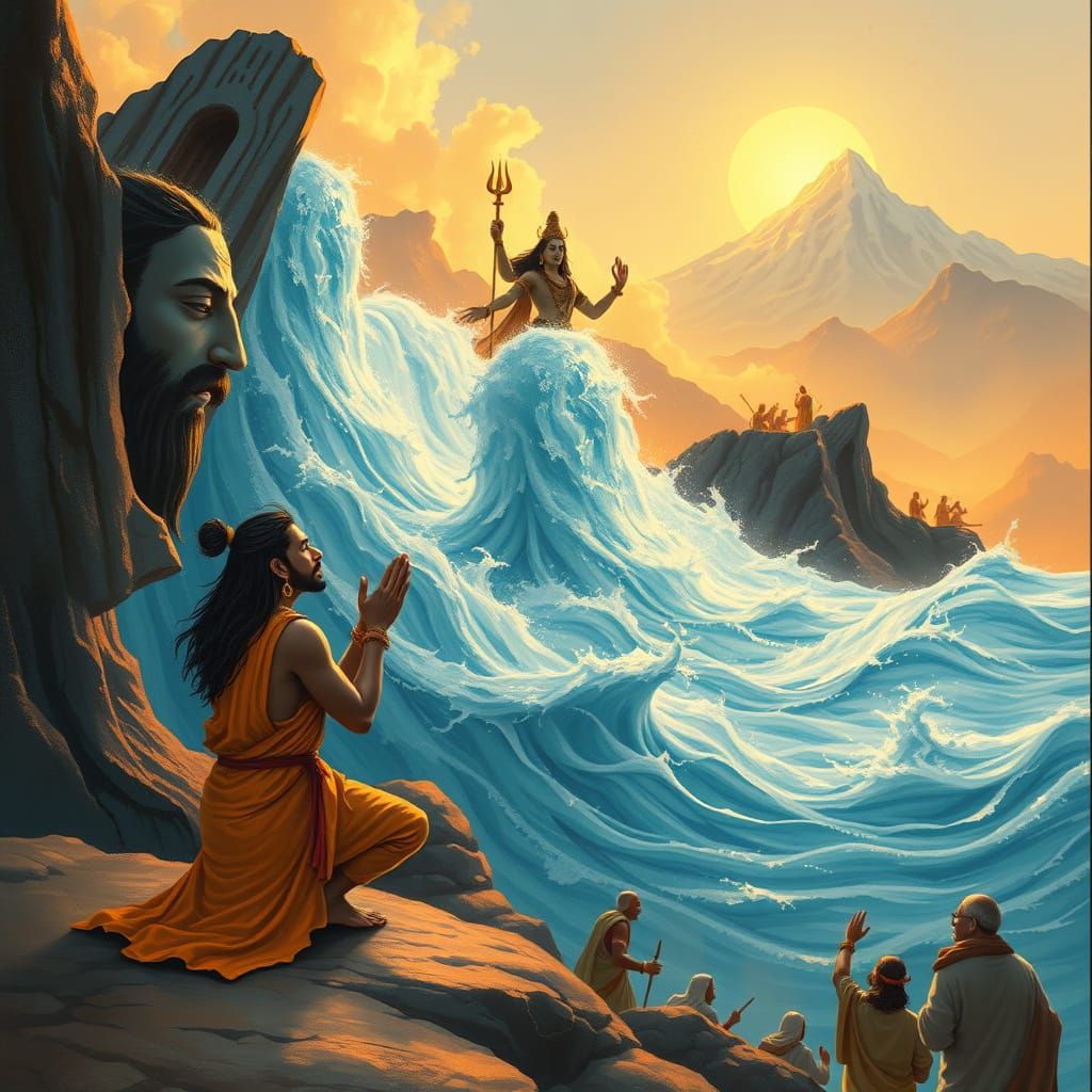 King Bhagirath's Eloquent Prayer Amidst Goddess Ganga's Cele...