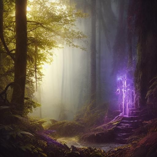 Forest Druid with Owl Mascot in Dark Fantasy Art