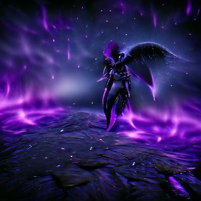 Purple Celestial Being in Unreal Engine: 8K