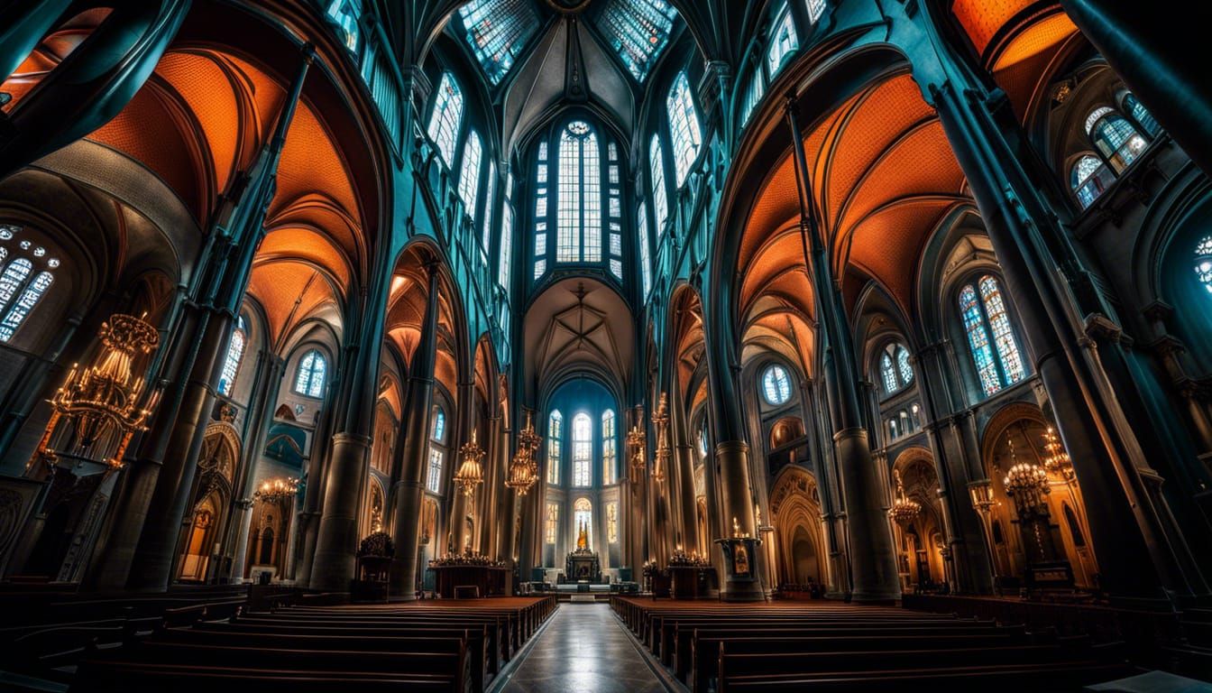 Basilica di Santa Chiara in Art Nouveau Style