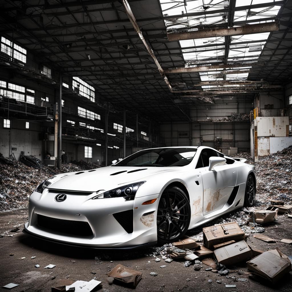 Lexus LFA in Abandoned Warehouse Photo