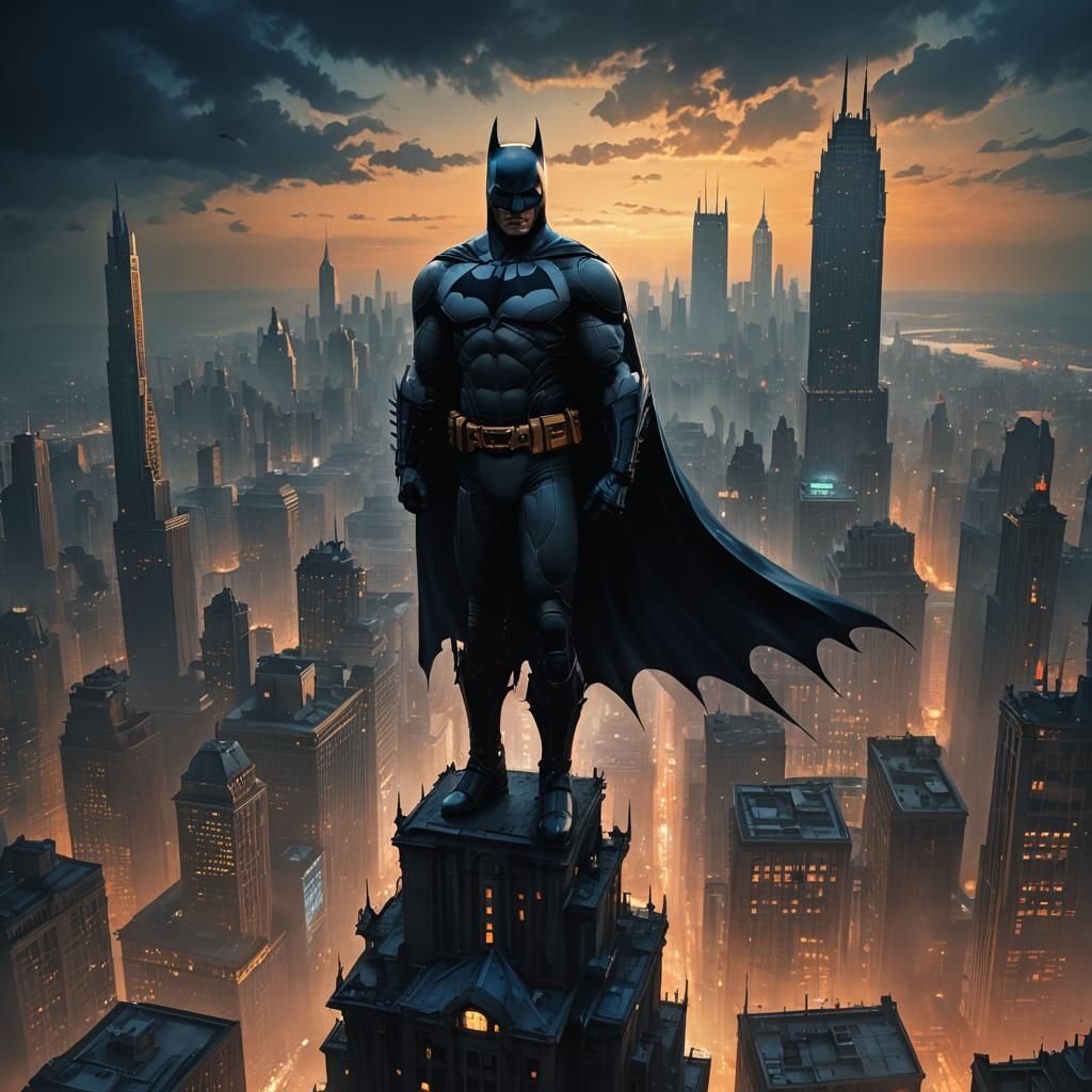 Batman: Gothic Dark Knight Over Gotham City