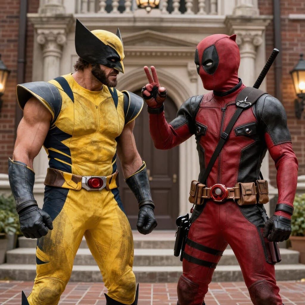 Wolverine and Deadpool Arrive at X-Men Mansion