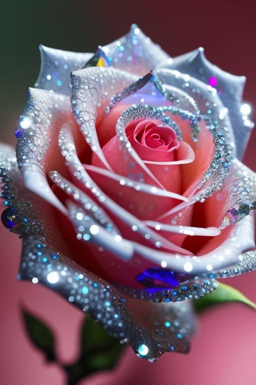 Glittery rose